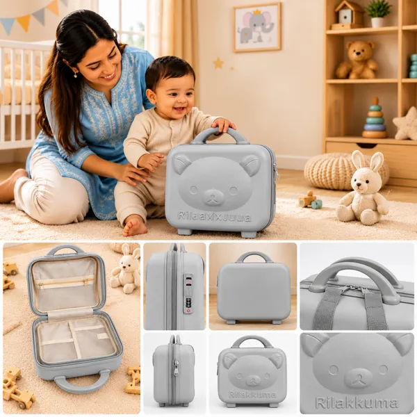 NikkiPuchu_Baby_travel_suitcaseWhite_Cat_Design_Backpack_for_Kids_CD6014-grey