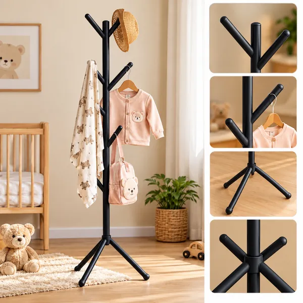 NikkiPuchu_Branch_Tree_Multi-Hook_Stand_Black_Metal_Freestanding_Coat_Stand_ST6082-Black