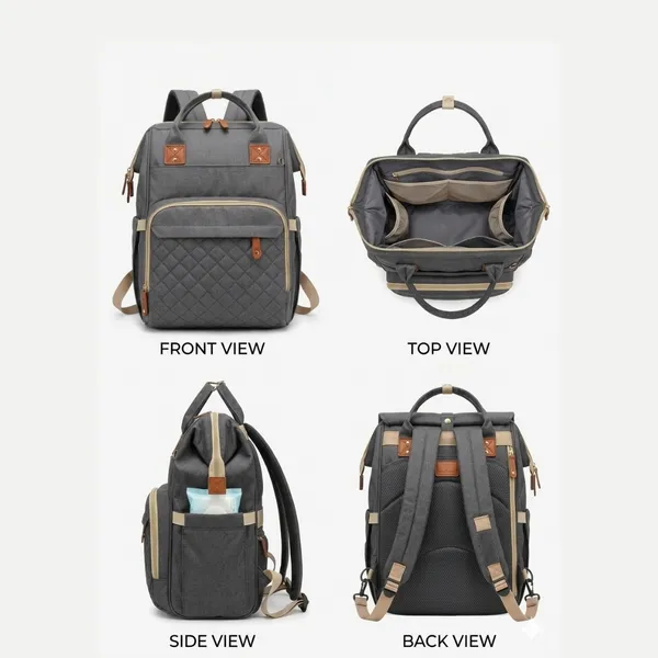 NikkiPuchu_Nestpack_Grey_Multi-Compartment_Backpack_for_Men_And_Women_B-69-Dark_grey