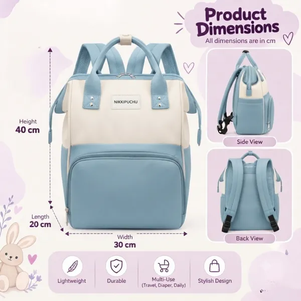 NikkiPuchu_TwinneBlue_And_Cream_Backpack_for_Everyday_Use_B-79-Blue