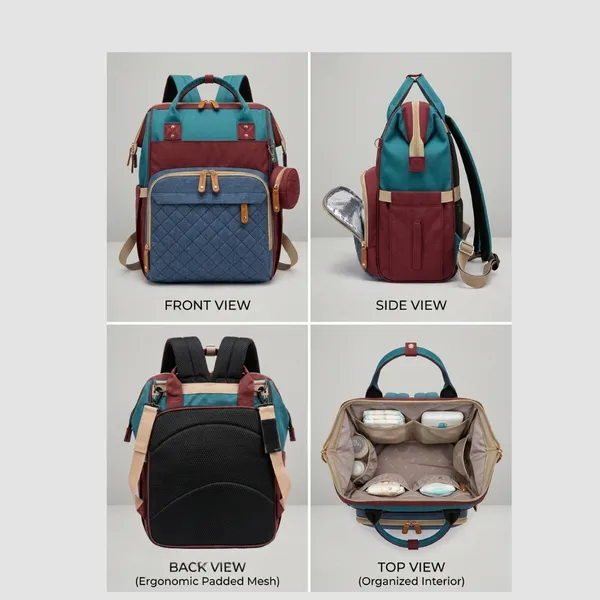 NikkiPuchu_Nestpack_Teal_Multi_Pocket_Baby_Backpack_For_Parents_B-69-Blue_green
