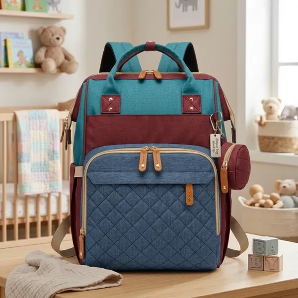 NikkiPuchu_Nestpack_Teal_Multi_Pocket_Baby_Backpack_For_Parents_B-69-Blue_green