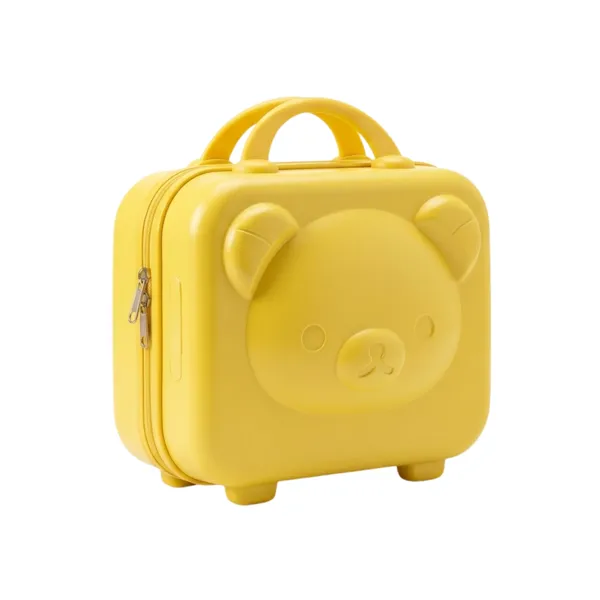 NikkiPuchu_Baby_travel_suitcaseYellow_Hard_Shell_Cosmetic_Travel_Case_CD6014-yellow