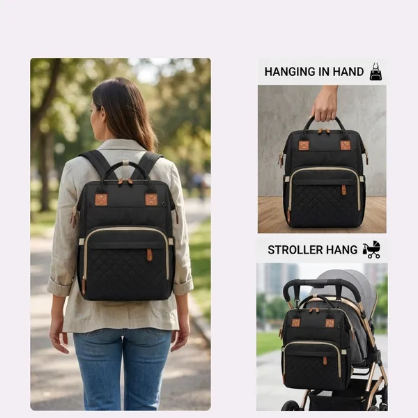 Black_Oxford_Multi-Compartment_Backpack_For_Kids
