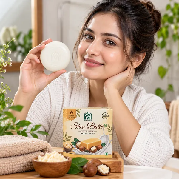 Mdm_Herbal_Shea_Butter_With_Milk_Soap_800_(100G_X_8)_Total_Ayurvedic_Moisturizing_Soap_For_Soft_Nourished_Skin_100_Pure_Vegan_Natural