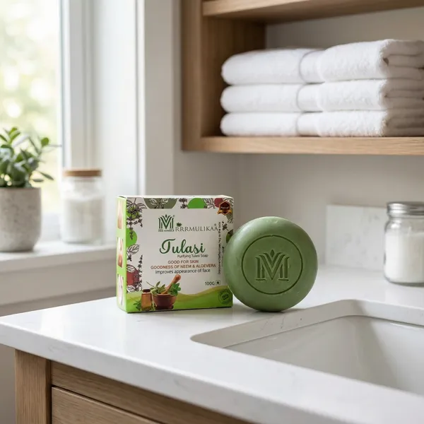 Mdm_Herbal_Tulasi_Purifying_Soap_100G_X_6_Super_Saver_Pack_Neem_Aloe_Vera_Clears_Skin_Reduces_Marks_100_Natural_Ayurvedic_Bath_Bar