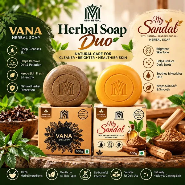 MDM_Herbal_My_Sandal_(3x100g)_&_Vana_(3x100g)_Soaps_|_Herbal_Soap_for_Men_&_Women_|_Helps_Cleanse_&_Refresh_Skin_|_Daily_Bath_&_Skin_Care