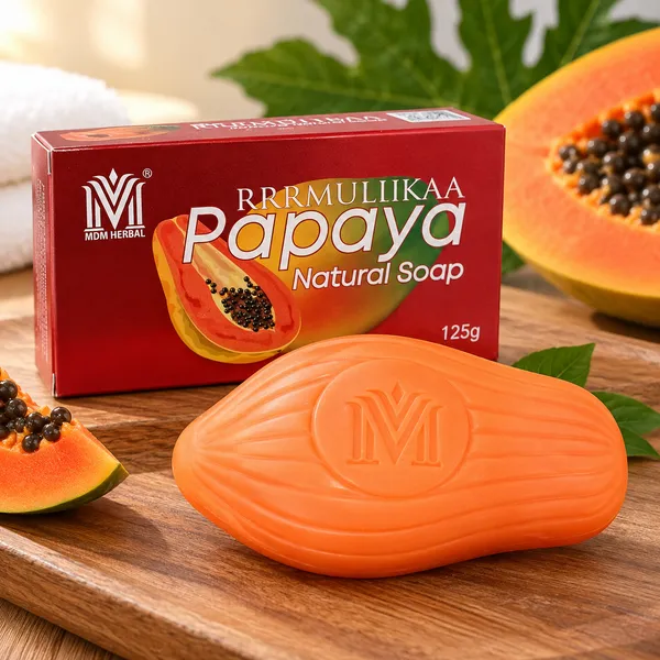 MDM_Manjistha_&_Papaya_Soap_Combo_Pack_of_6_|_3_Manjistha_+_3_Papaya_|_100g_Each_|_Premium_Bath_Soap_for_Face_&_Body