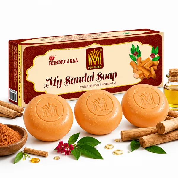 Mdm_Herbal_My_Sandal_Soap_150G_X_3_Super_Saver_Pack_450G_Detoxifies_Skin_Controls_Oiliness_Reduces_Acne_Ayurvedic_78_Tfm_Soap_|_Pack_Of_2