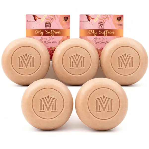 Mdm_Herbal_My_Saffron_Beauty_Soap_600_(100G_X_6)_Super_Saver_Pack_Brightens_Skin_Tone_Reduces_Blemishes_100_Natural_Ayurvedic_Soap