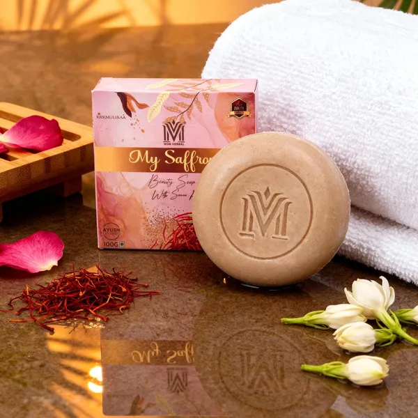 Mdm_Herbal_My_Saffron_Beauty_Soap_600_(100G_X_6)_Super_Saver_Pack_Brightens_Skin_Tone_Reduces_Blemishes_100_Natural_Ayurvedic_Soap