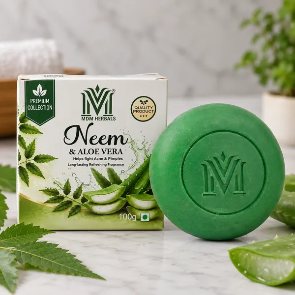 Mdm_Herbal_Neem_With_Aloevera_Soap_800G_(100G_X_8)_Super_Saver_Pack_Deep_Purifying_Vegan_Ayurvedic_Soap_For_Clear_Glowing_Skin