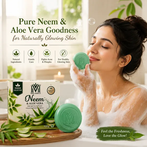 Mdm_Herbal_Neem_With_Aloevera_Soap_800G_(100G_X_8)_Super_Saver_Pack_Deep_Purifying_Vegan_Ayurvedic_Soap_For_Clear_Glowing_Skin