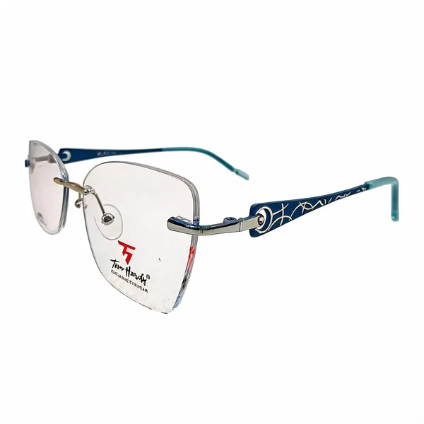 Blue_Metal_Rimless_Eyeglass_Frames