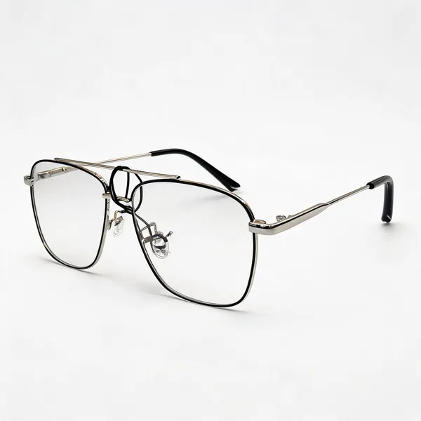 Black_And_Gold_Rectangular_Metal_Eyeglasses