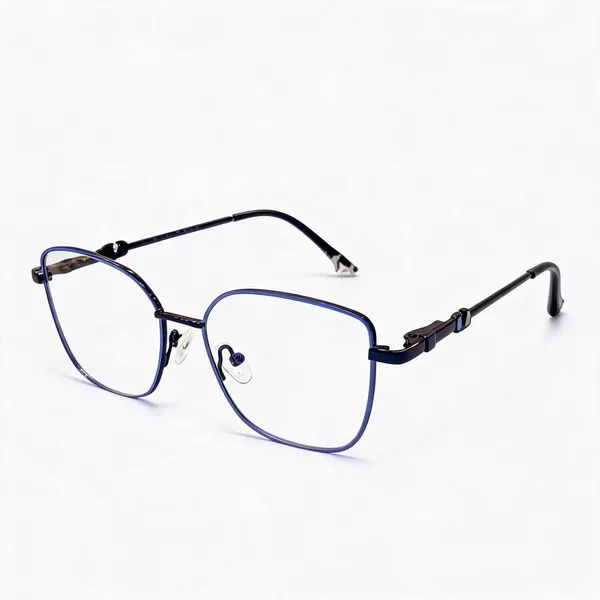 Blue_Metal_Rectangular_Eyeglass_Frame