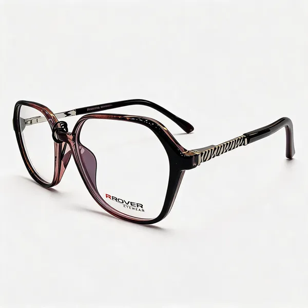 Black_Rectangular_Eyeglasses_With_Patterned_Temples