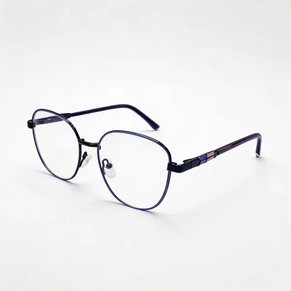 Blue_Black_Round_Metal_Frame_Eyeglasses