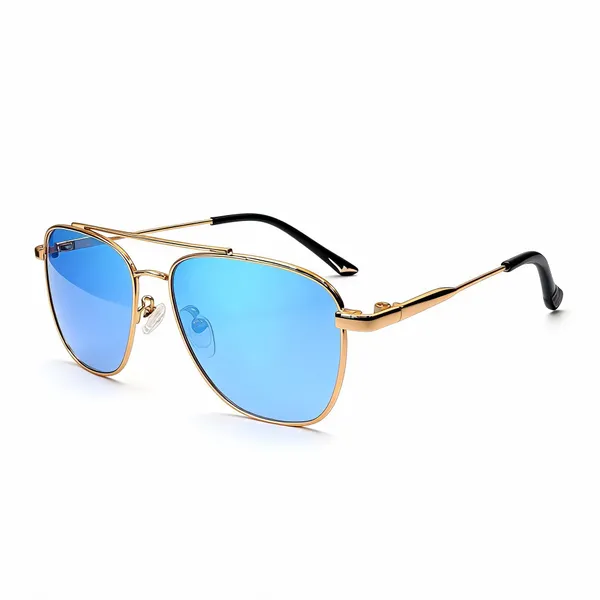 Gold_Metal_Blue_Tinted_Eyeglasses