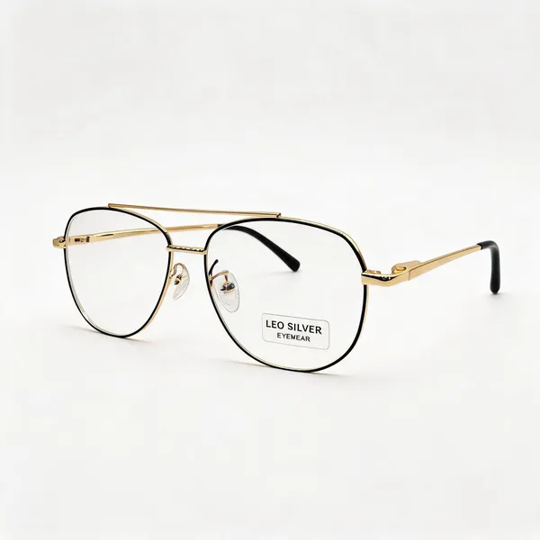 Gold_And_Black_Metal_Aviator_Eyeglasses