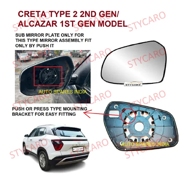 Creta_2nd_Gen_Orvm_Left_Passenger_Side_Mirror_Glass_With_Sub_Plate
