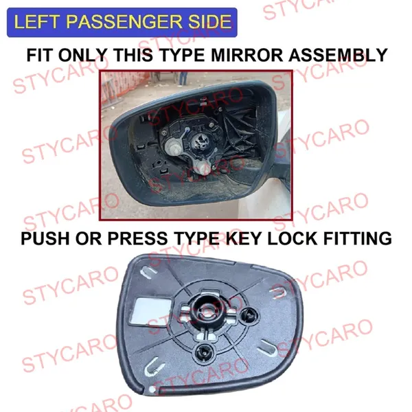 Wagon_R_Vxi_Zxi_Type_6_Orvm_Left_Passenger_Side_Mirror_Glass_With_Sub_Plate