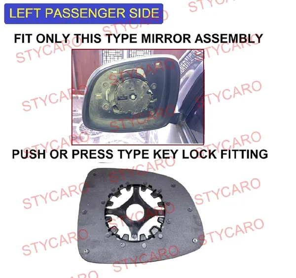 Sx4_Orvm_Left_Passenger_Side_Mirror_Glass_With_Sub_Plate