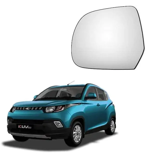 Kuv_100_Orvm_Left_Passenger_Side_Mirror_Glass_With_Sub_Plate