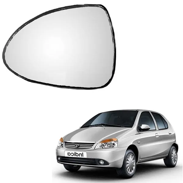 Indica_V2_Xeta_Orvm_Left_Passenger_Side_Mirror_Glass_With_Sub_Plate