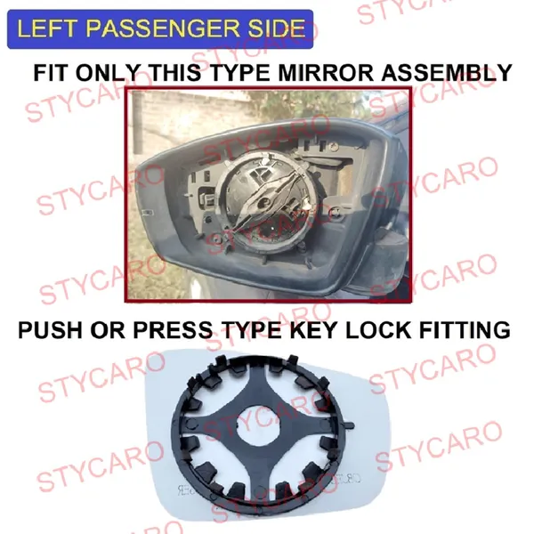Polo_2nd_Gen_Size_2_Orvm_Left_Passenger_Side_Mirror_Glass_With_Sub_Plate