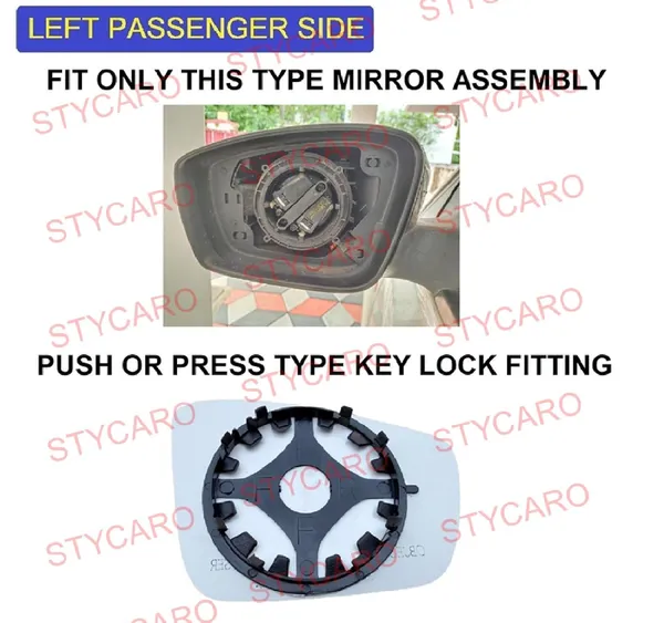 Polo_1st_Gen_Size_1_Orvm_Left_Passenger_Side_Mirror_Glass_With_Sub_Plate