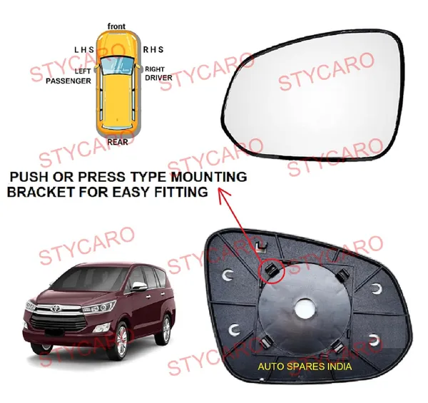 Fortuner_Innova_Crysta_Orvm_Left_Passenger_Side_Mirror_Glass_With_Sub_Plate