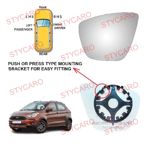 Ford_Freestyle_Orvm_Left_Passenger_Side_Mirror_Glass_With_Sub_Plate
