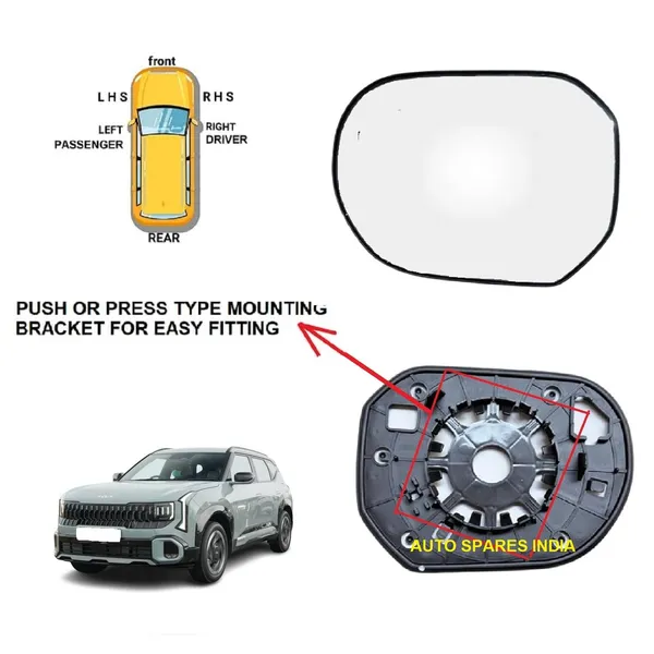Seltos_2nd_Generation_Orvm_Left_Passenger_Side_Mirror_Glass_With_Sub_Plate