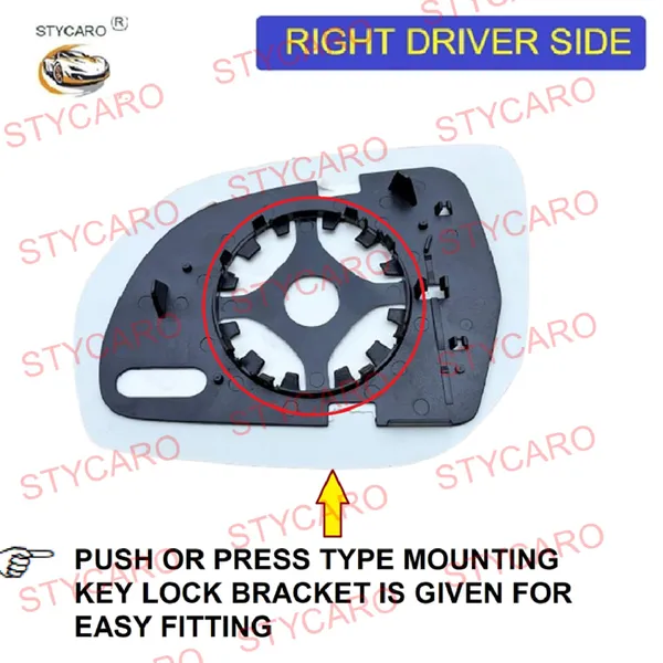H_Santa_Fe_3rd_Gen_2013_2017_Orvm_Right_Driver_Side_Mirror_Glass_Sub_Plate