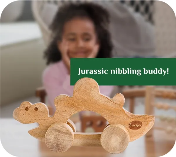 WiggleSpike™_Premium_Neem_Wood_Wigglespike_Dino_Teether_Toy_For_Babies