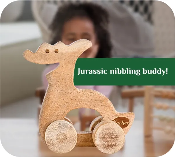ParaPal™_Premium_Neem_Wood_Parapal_Dino_Teether_Toy_For_Babies