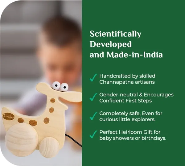 GiggleSaurus™_Oak_Wood_Pull_Along_Gigglesaurus_Dino_Toy_For_Babies