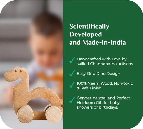 ChewChomp™__Premium_Neem_Wood_Chewchomp_Dino_Teether_Toy_For_Babies