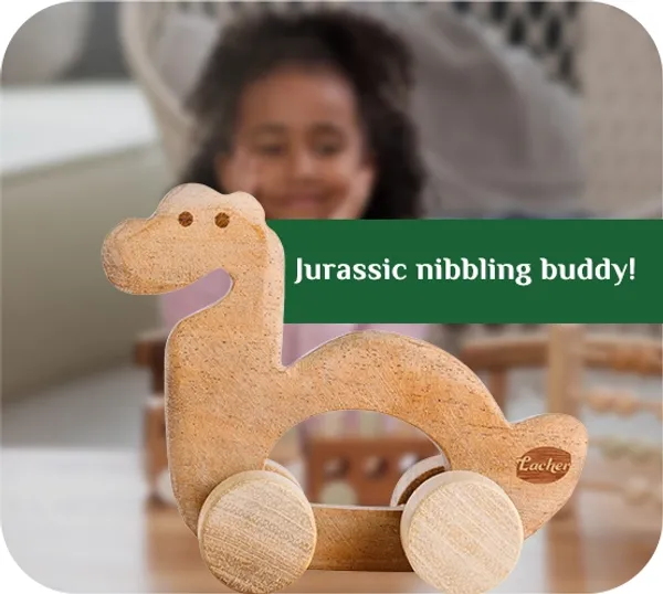 ChewChomp™__Premium_Neem_Wood_Chewchomp_Dino_Teether_Toy_For_Babies
