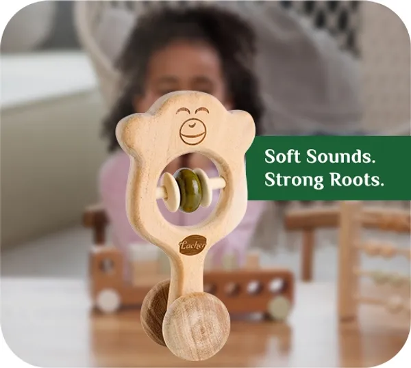 ChimeChimp™_Premium_Neem_Wood_Chimp_Face_Rattle_And_Massager_For_Babies