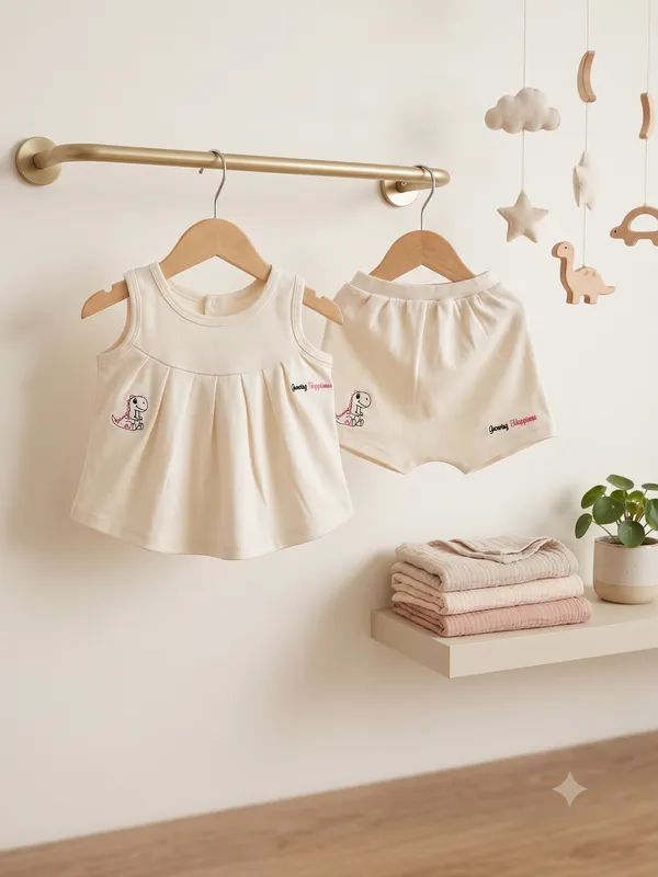 Cuddleceratops™_100%_Certified__Organic_Cotton_Dino_Embroidered_Pyjama_Set_For_Babies