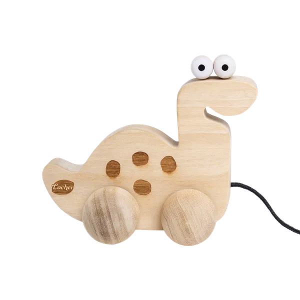 BrontoBuddy™_Oak_Wood_Pull_Along_Brontosaurus_Dino_Toy_For_Babies