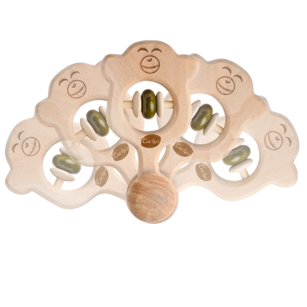 ChimeChimp™_Premium_Neem_Wood_Chimp_Face_Rattle_And_Massager_For_Babies