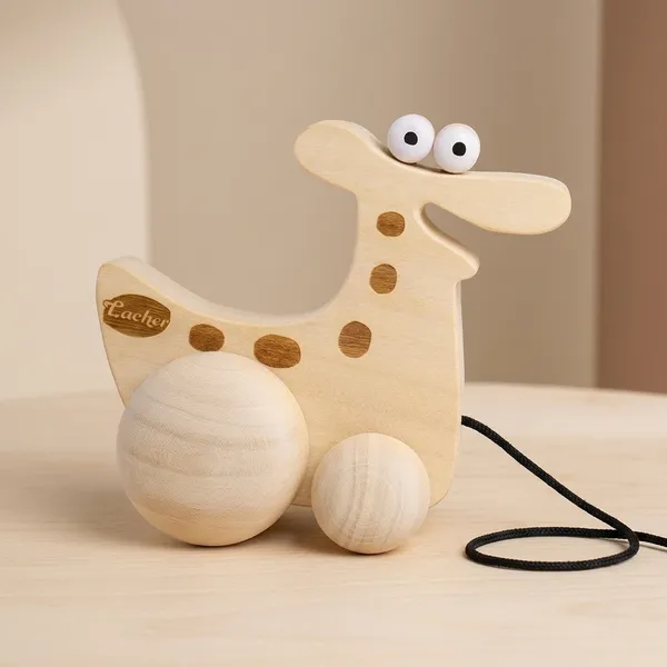 GiggleSaurus™_Oak_Wood_Pull_Along_Gigglesaurus_Dino_Toy_For_Babies