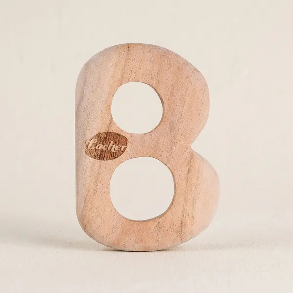 BetaChew™_Premium_Neem_Wood_Alphabet_B_Teether_For_Babies