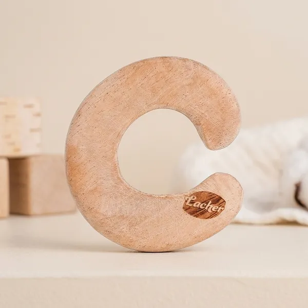 ChewsyC™_Premium_Neem_Wood_Alphabet_C_Teether_For_Babies