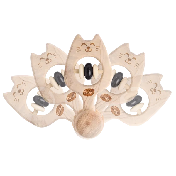 MeowMelo™_Premium_Neem_Wood_Cat_Face_Rattle_And_Massager_For_Babies