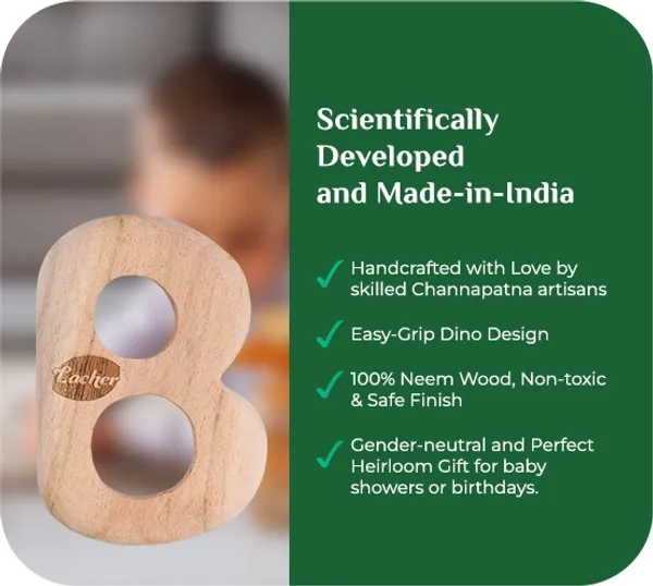 BetaChew™_Premium_Neem_Wood_Alphabet_B_Teether_For_Babies