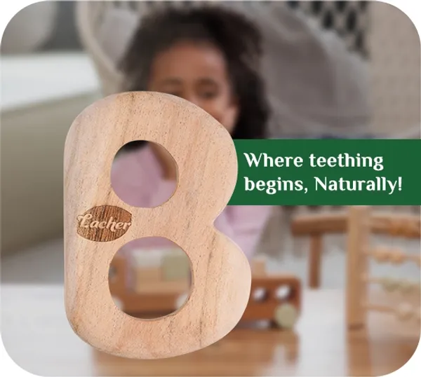 BetaChew™_Premium_Neem_Wood_Alphabet_B_Teether_For_Babies